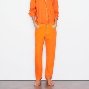 Frame Denim Le Slouch Jean in Orange Crush